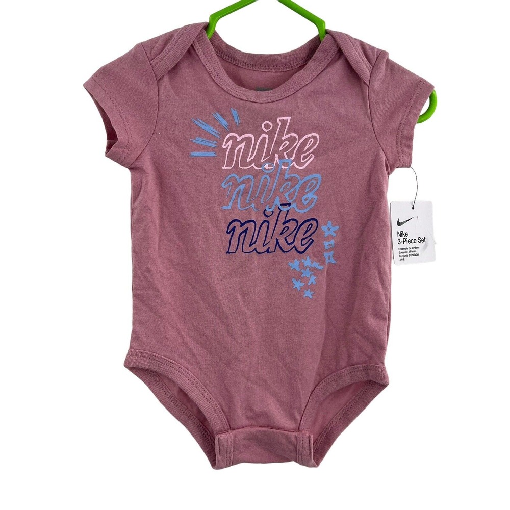 Nike Short Sleeve Bodysuit Pink 6 Month New‎
